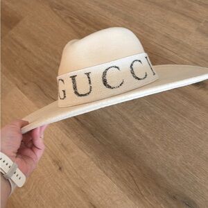 Gucci Beige Wide-Brim Hat